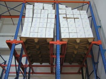 Màu xanh / cam đa cấp Lái ​​xe trong pallet racking với khung bên đơn / đôi