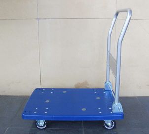 300kg Xe đẩy nền nhựa di chuyển có bảng nhựa màu xanh, màu xanh / xám