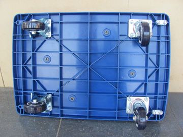300kg Xe đẩy nền nhựa di chuyển có bảng nhựa màu xanh, màu xanh / xám