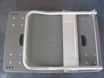 xe đẩy bằng nhựa có thể gập lại với màu xanh / xám, công suất 150kg